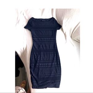 Banana republic navy xs tall lace stretchy dress